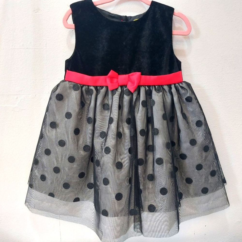 Black Polka Dot Formal Baby Dress